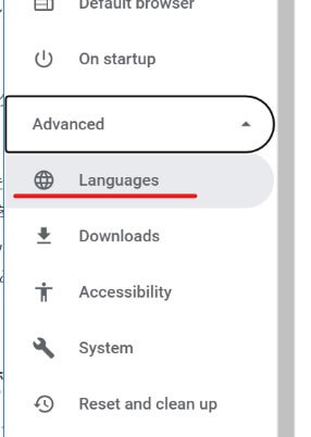 Chrome英語設定のLanguages