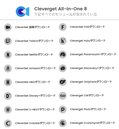 CleverGet_16種類のモジュール