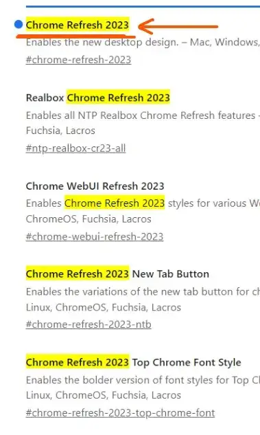 Chrome Refresh 2023の検索結果